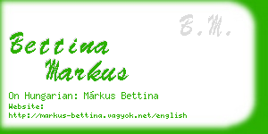 bettina markus business card