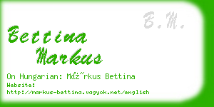 bettina markus business card